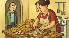 Vtip: Manžel po třech dnech vidí rohlíky