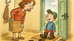 Vtip: Filípku, proč máš zablácené boty?