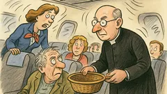 Vtip: Padá letadlo, letuška hledá věřící