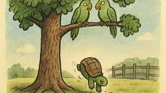 Vtip: Na strom leze malá želvička…