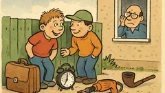 Vtip: Dva kluci tajně prodávají tátovy věci