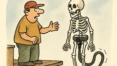 Vtip: Proč nemůže kostlivec skákat bungee jumping?