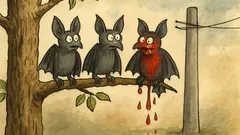 Vtip: Letí tři netopýři na strom…