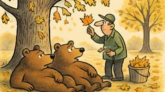 Vtip: Dva medvědi leží pod stromy…