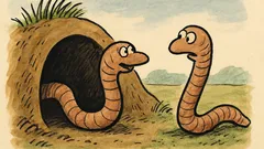 Vtip: Jde žížala navštívit sestru…