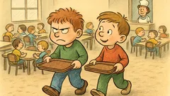 Vtip: Pepíček v jídelně, kam si sedneme?