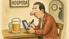 Vtip: Muž píše ženě z hospody…