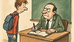 Vtip: Pane učiteli, zapomněl jsem knížku