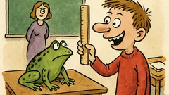 Vtip: Kouká na mě přes pravítko…