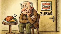 Vtip: Dědeček řeší zubaře i večeři