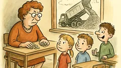 Vtip: Paní učitelka vybírá kamínky za sprostá slova