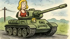 Vtip: Co znamená blondýnka v tanku?