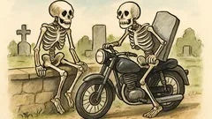 Vtip: Sedí dva kostlivci na hřbitovní zdi