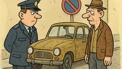 Vtip: Pan Novák zaparkoval staré auto…