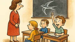 Vtip: Paní učitelka chce něco o vlaštovkách