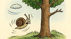 Vtip: Leze šnek po stromě…