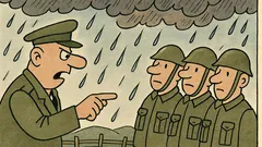 Vtip: Nadřízený hlásí přehlídku a déšť