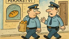 Vtip: Jdou dva policisté z pekárny…
