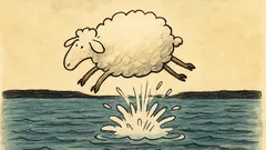 Vtip: Co se stane s bílou ovcí?