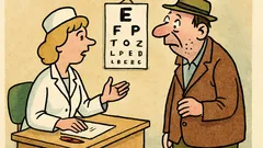 Vtip: Pan Novák přijde k oční lékařce