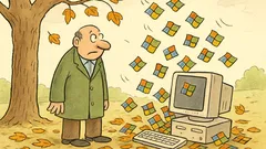 Vtip: Jaký je rozdíl mezi listím a Windows?