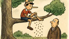 Vtip: Ze stromu padají piliny…