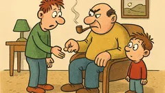 Vtip: Přijde Franta za tátou...