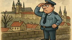 Vtip: Policista na Hradčanech studuje dálkově