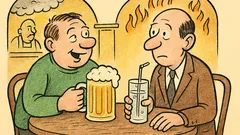 Vtip: V nebi čepují světlé, v pekle černé