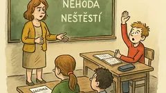 Vtip: Učitelka vysvětluje nehodu a neštěstí…