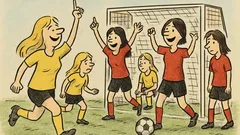 Vtip: Blondýnky a brunetky hrají fotbal