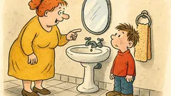 Vtip: Máma učí Karlíka, co je zrcadlo