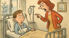 Vtip: Pepíček leží v nemocnici