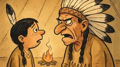 Vtip: Přijde malý indián k náčelníkovi…