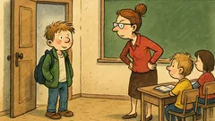 Vtip: Vašík zase pozdě do školy…