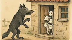 Vtip: Vlk přijde ke kozímu chlívku