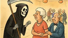 Vtip: Přijde smrťák na ples seniorů…