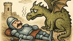 Vtip: Ke spícímu rytíři přijde drak...