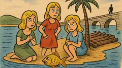 Vtip: Tři blondýny na ostrově…