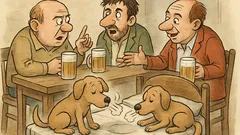 Vtip: Tři muži v hospodě o psech