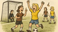 Vtip: Blondýnky hrají fotbal proti brunetkám