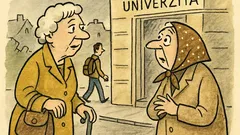 Vtip: Slyšela jsem, váš syn studuje?