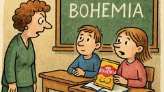 Vtip: V hodině dějepisu: Bohemia, Alenko?