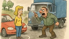 Vtip: Blondýnka ťukne do kamionu…