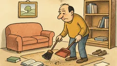 Vtip: Kdo uklízí, je jenom líný hledat