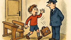 Vtip: Syn železničáře poprvé přijde ze školy