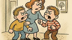 Vtip: Maminka roztrhne rvačku—kdo začal?