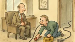 Vtip: Psychiatr sedí v ordinaci. Někdo leze dovnitř