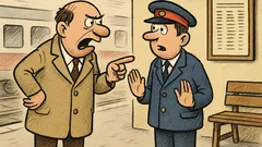 Vtip: Pan Novák se hádá s výpravčím