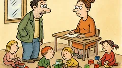 Vtip: Otec ve školce: Jdu si pro dítě